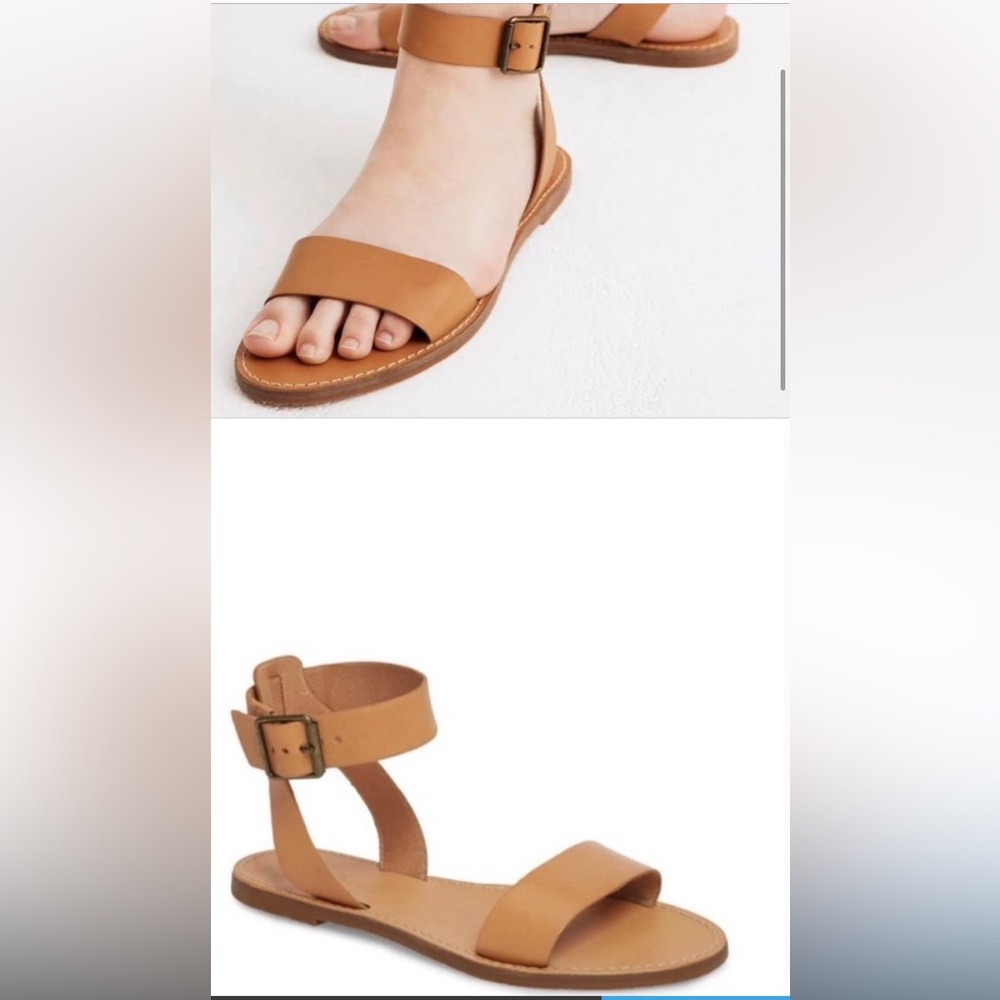 Madewell Boardwalk Ankle Strap Sandal size 10